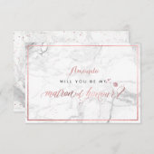 PixDezines Imitate Rose Gold Ihr Ehrenmatron Einladung (Vorne/Hinten)