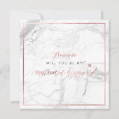 PixDezines Imitate Rose Gold Ihr Ehrenmatron Einladung (Vorderseite)