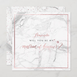 PixDezines Imitate Rose Gold Ihr Ehrenmatron Einladung