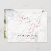 PixDezines Imitate Rose Gold/Marmor/Retten Postkarte (Vorne/Hinten)