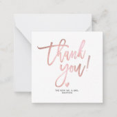 PixDezines Imitate Rose Gold Pinselschrift Vielen Mitteilungskarte (Vorderseite)