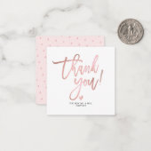 PixDezines Imitate Rose Gold Pinselschrift Vielen Mitteilungskarte (Vorderseite/Rückseite Beispiel)