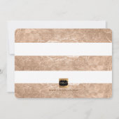 PixDezines Imitate Rose Gold Streifen/rett Save The Date (Rückseite)