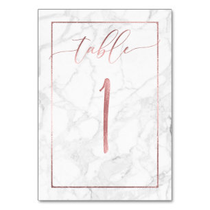 PixDezines Imitate Rose Gold/Tabelle 1+/Marmor Tischnummer