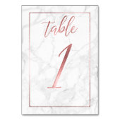 PixDezines Imitate Rose Gold/Tabelle 1+/Marmor Tischnummer (Vorderseite)