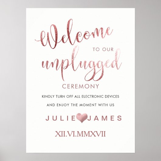 PixDezines Imitate Rose Gold/#UNPLUGGED Poster (Vorne)