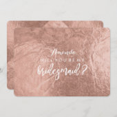 PixDezines Imitate Rose Gold werden Sie..Bridesmai Einladung (Vorne/Hinten)