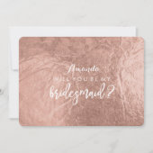 PixDezines Imitate Rose Gold werden Sie..Bridesmai Einladung (Vorderseite)