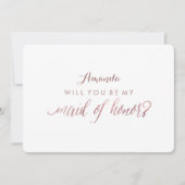 PixDezines Imitate Rose Gold werden Sie meine Zimm Einladung (Vorderseite)