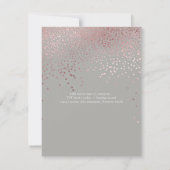 PixDezines Imitate Rose Goldenes Herz Vielen Dank Dankeskarte (Rückseite)