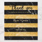 PixDezines Imitate Streifen aus Gold/schwarzem Mar Weinetikett (Einzelnes Label)