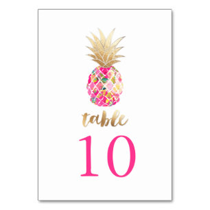 PixDezines Imitats Ananas/Tafelkarten Tischnummer