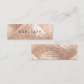 PixDezines Imitats Fossil/Rosa Champagner Mini Visitenkarte (Vorne/Hinten)