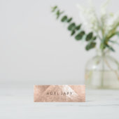 PixDezines Imitats Fossil/Rosa Champagner Mini Visitenkarte (Stehend Vorderseite)