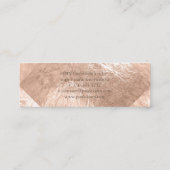 PixDezines Imitats Fossil/Rosa Champagner Mini Visitenkarte (Rückseite)