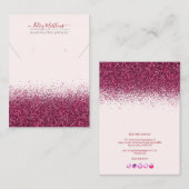 PixDezines Imitats Glitzer, Rote Kirsche Visitenkarte (Vorne/Hinten)