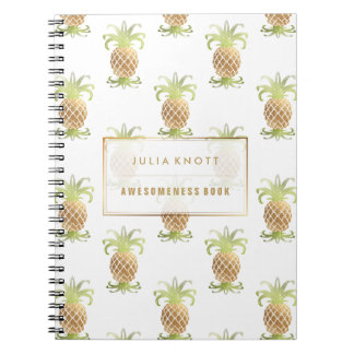 PixDezines Imitats Gold Ananas/DIY Hintergrund Notizblock
