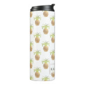PixDezines Imitats Gold Ananas/DIY Hintergrund Thermosbecher (Nach links gedreht)