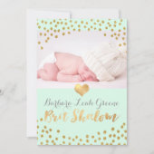 PixDezines Imitats Gold Confetti/Brit Shalom/DIYco Einladung (Vorderseite)