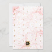 PixDezines Imitats Gold Confetti+Marmor Christenin Einladung (Rückseite)