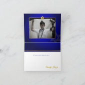 PixDezines Imitats Gold Confetti, Royal Blu Vielen Dankeskarte (Innenseite)