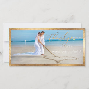 PixDezines Imitats gold/danke Ihnen Hochzeit Foto Dankeskarte