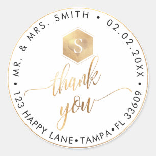 PixDezines IMITATS GOLD HONEYCOMB, DANK Runder Aufkleber