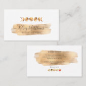 PixDezines Imitats Gold Mondphasen Visitenkarte (Vorne/Hinten)