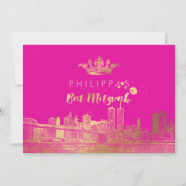 PixDezines Imitats Gold NYC/Mitzvah/DIYcolor Einladung