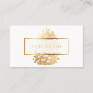 PixDezines IMITATS GOLD PINECONES/DIY-Hintergrund Visitenkarte