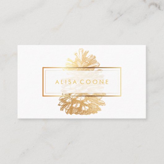 PixDezines IMITATS GOLD PINECONES/DIY-Hintergrund Visitenkarte (Vorderseite)
