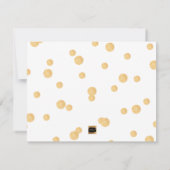 PixDezines Imitats Gold Polka Dots Save the Date (Rückseite)