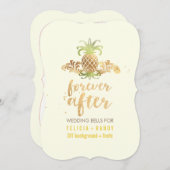 PixDezines Imitats Gold Royal Hawaiian Ananas Einladung (Vorne/Hinten)