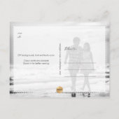 PixDezines Imitats Gold Save the Date Luxe Script Postkarte (Rückseite)