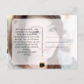 PixDezines Imitats Gold Spaß Schriftart/Graduate F Ankündigungspostkarte (Rückseite)