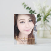 PixDezines Imitats Gold Spaß Schriftart/Graduate F Ankündigungspostkarte (Stehend Vorderseite)