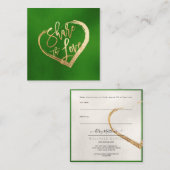 PixDezines Imitats Gold teilen die Liebe Emerald G Quadratische Visitenkarte (Vorne/Hinten)