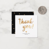 PixDezines Imitats Goldenes Pinselskript Vielen Da Mitteilungskarte (Vorderseite/Rückseite Beispiel)