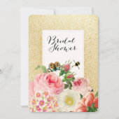 PixDezines Imitats Goldflecken/Rose/Brautparty Einladung (Vorderseite)