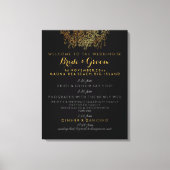 PixDezines Imitats Goldkronleuchter Hochzeitsprogr Leinwanddruck (Vorderseite)