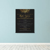 PixDezines Imitats Goldkronleuchter Hochzeitsprogr Leinwanddruck (Insitu (Holzboden))