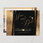 PixDezines Imitats Goldrausch Schlaganfall Rettete Postkarte (Vorne/Hinten)