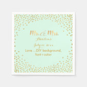 PixDezines Imitats Goldspecks/DIY Farbe/Minze Serviette (Vorderseite)