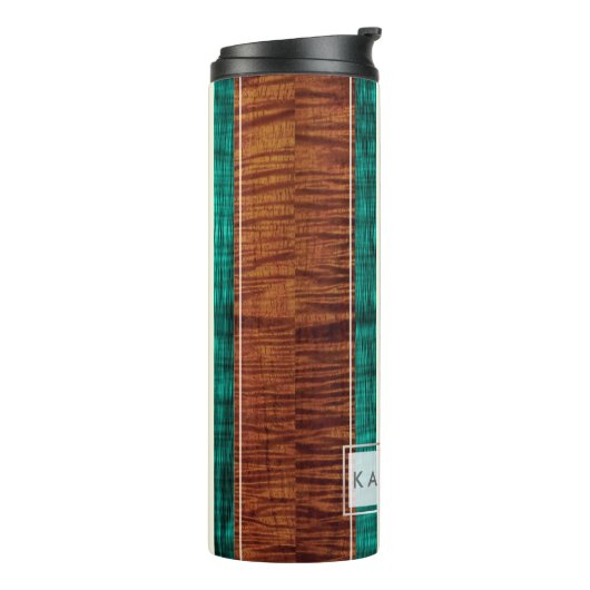 PixDezines Imitats Koa Wood Longboard Thermosbecher (Nach links gedreht)