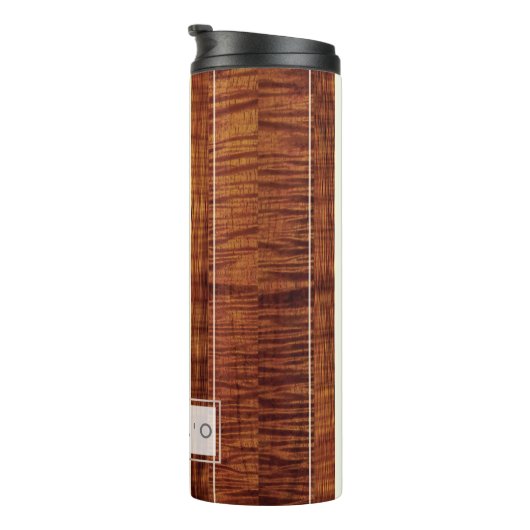 PixDezines Imitats Koa Wood Longboard Thermosbecher (Nach rechts gedreht)
