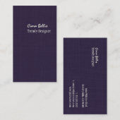 PixDezines Imitats Leinenauge lila Visitenkarte (Vorne/Hinten)