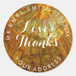 PixDezines IMITATS METALLIC GOLD Runder Aufkleber