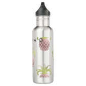 PixDezines Imitats Rose Ananas Edelstahlflasche (Rechts)