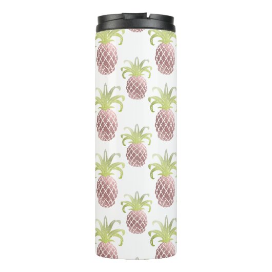 PixDezines Imitats Rose Ananas Thermosbecher (Rückseite)