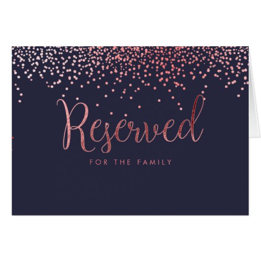 PixDezines Imitats Rose Gold Confetti/Reservierte (Vorderseite (Horizontal))